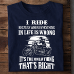 Riding Makes Life Right Premium Cotton T Shirt