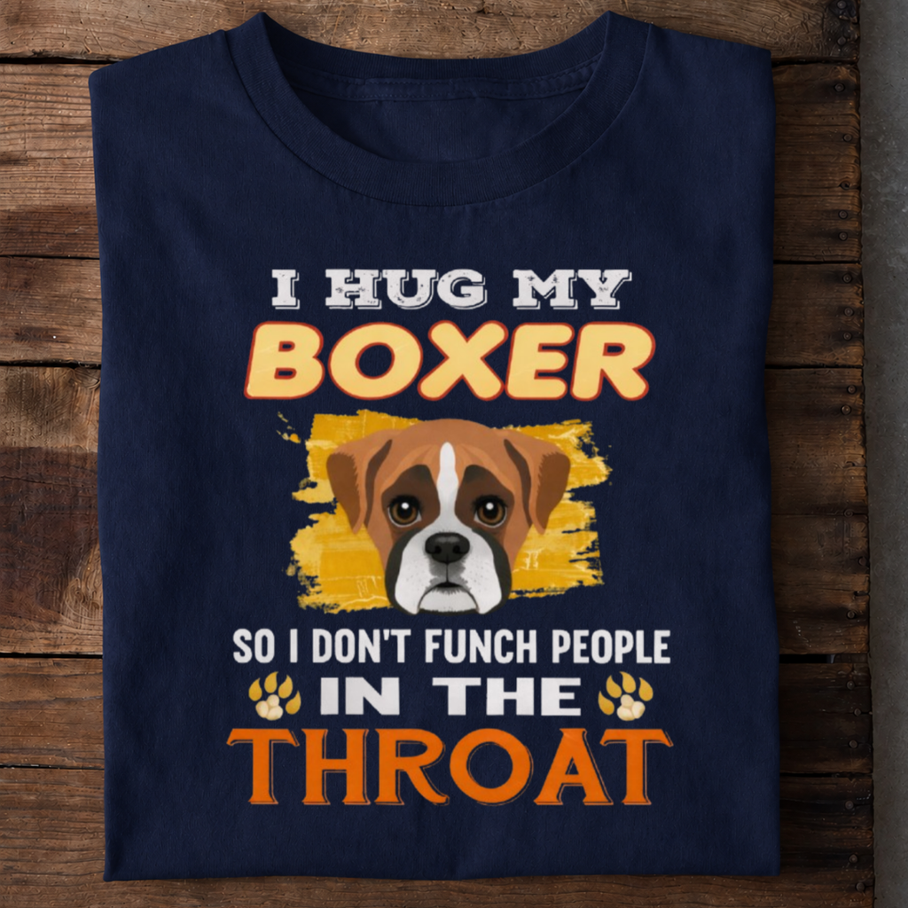I Hug My Boxer Premium Cotton T Shirt