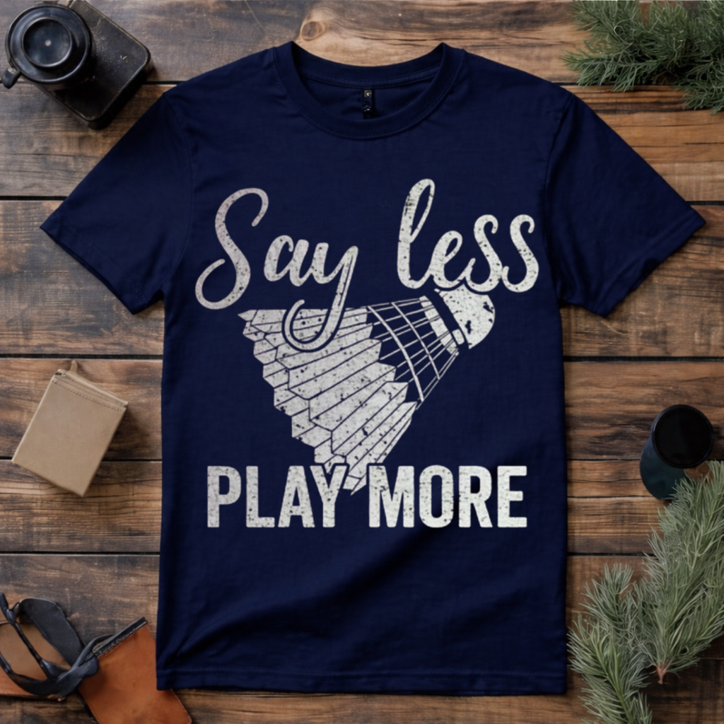Say Less Play Badminton T Shirt