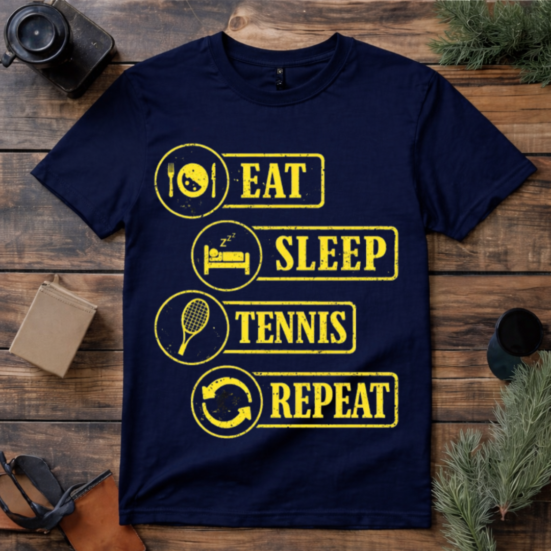 Eat Sleep Tennis Repeat T Shirt