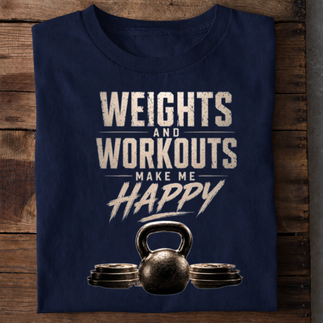 Weights and Workouts Gym Premium Cotton T Shirts