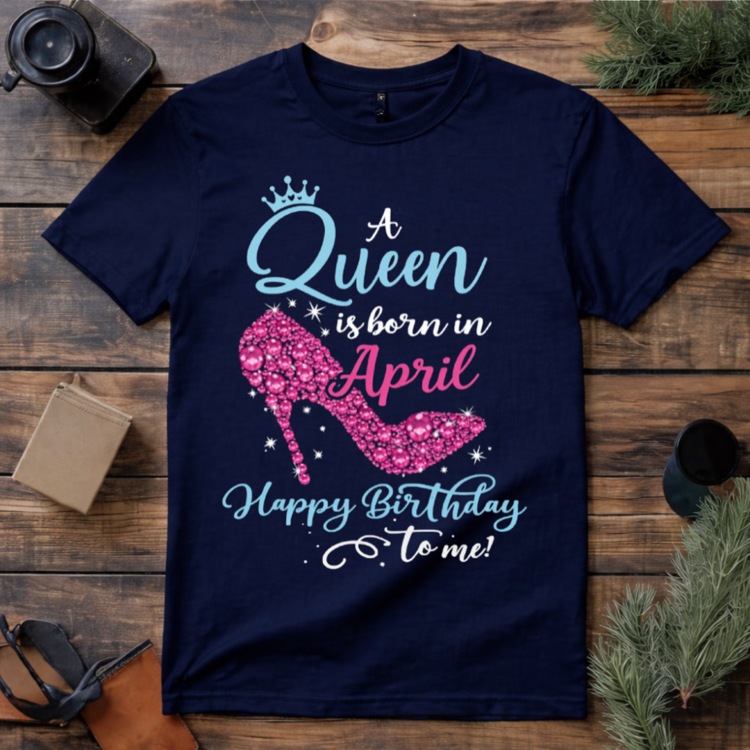 Queen Born in April T Shirt