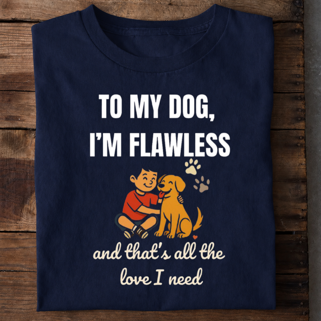 To My Dog I’m Flawless Premium Cotton T Shirt