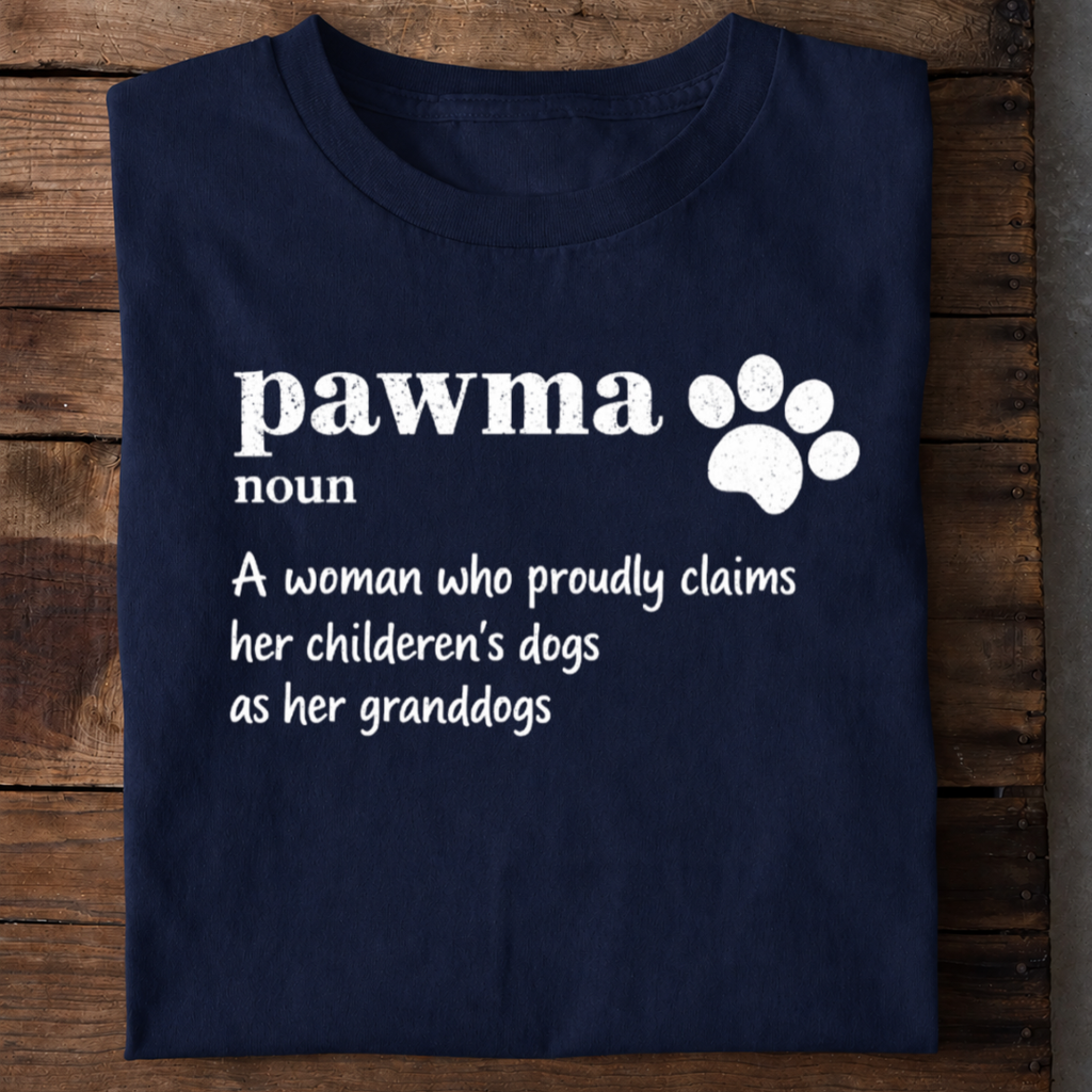 Dog Grandma Pawma Premium Cotton T Shirt
