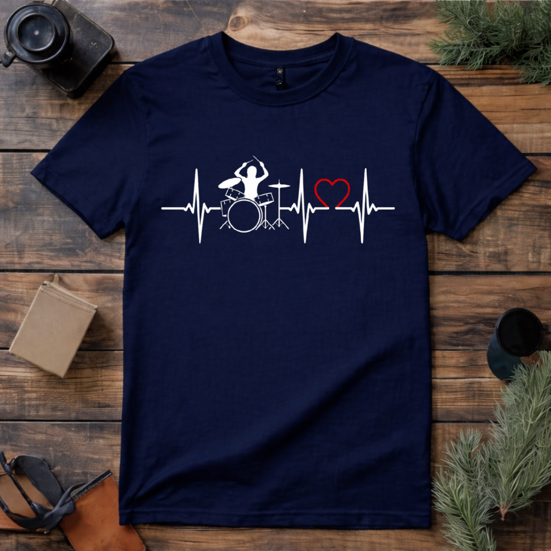 Drummer Heartbeat T Shirt