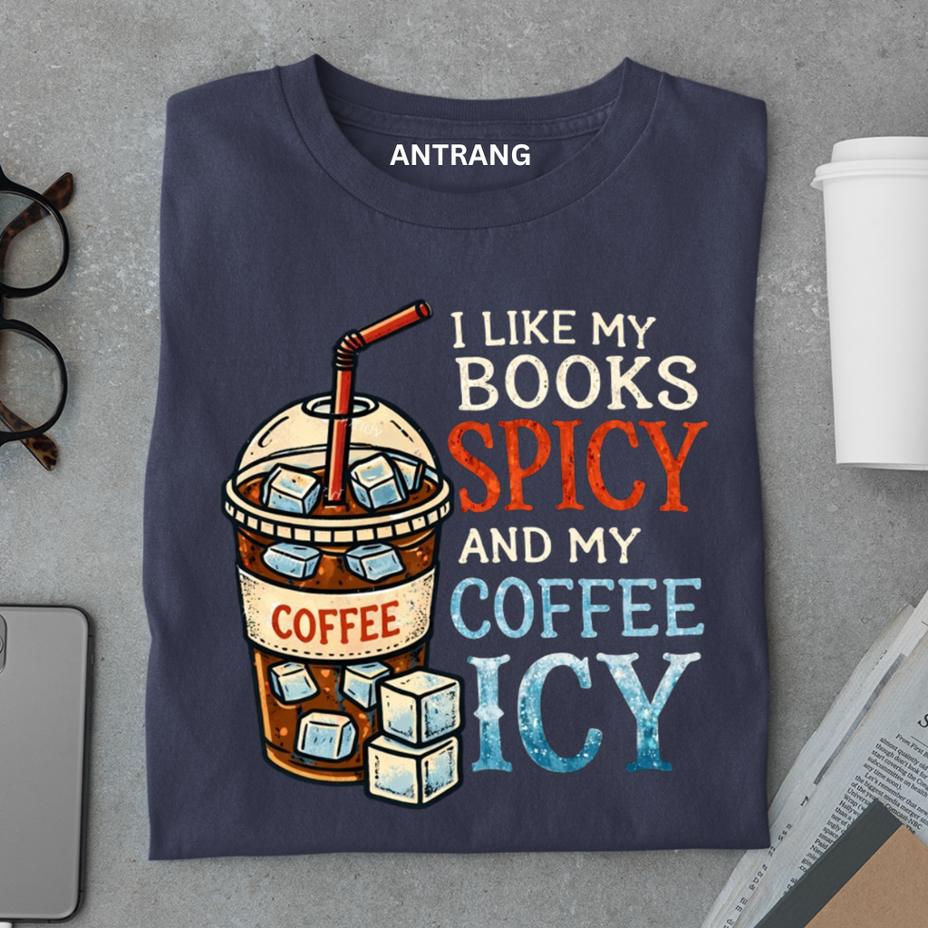 Spicy Books Icy Coffee T Shirt