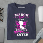 March Girl Butterfly T Shirt
