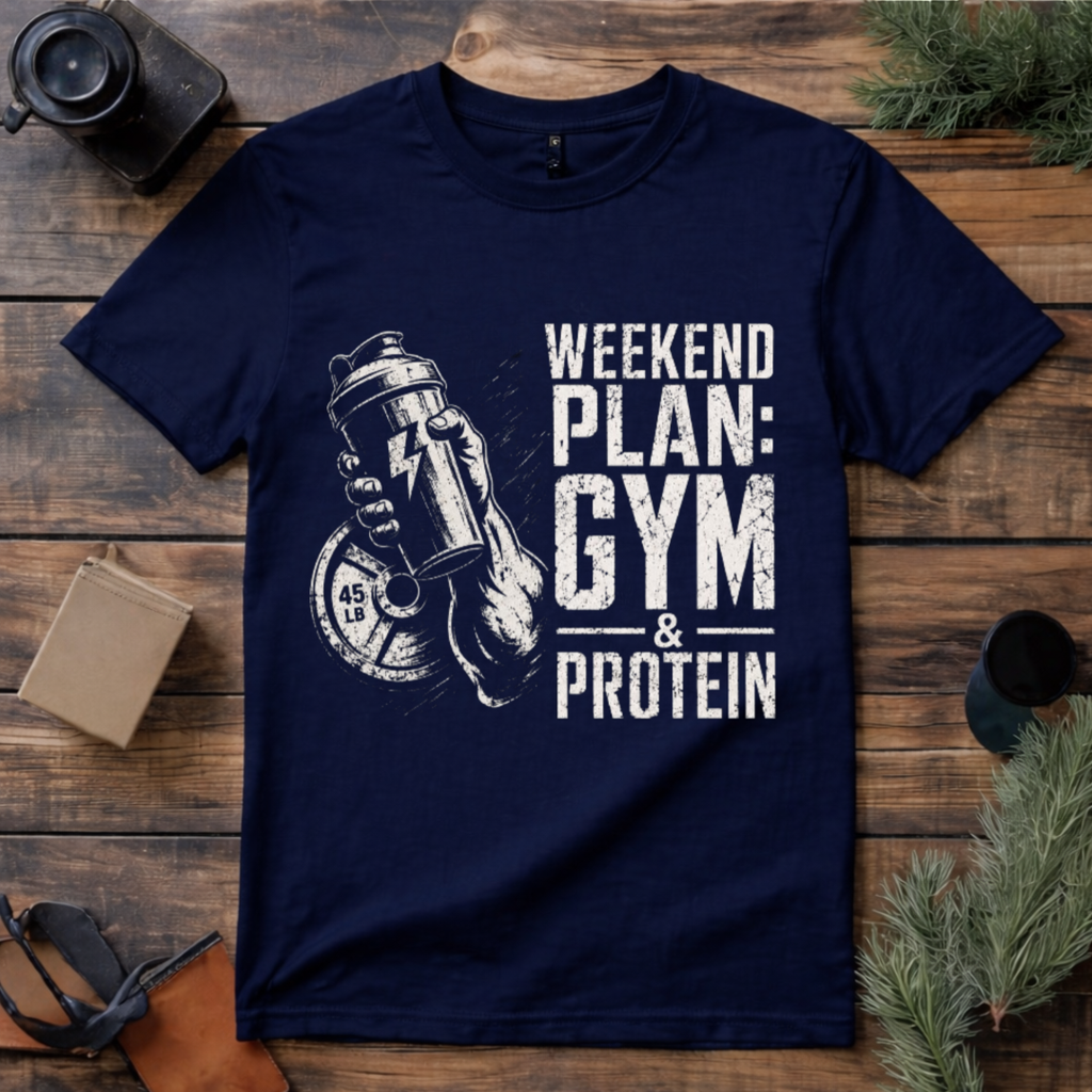Weekend Plan Gym and Protein T Shirt