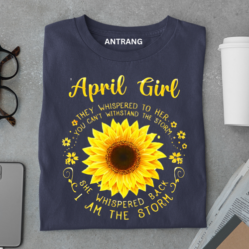 April Girl Sunflower T Shirt
