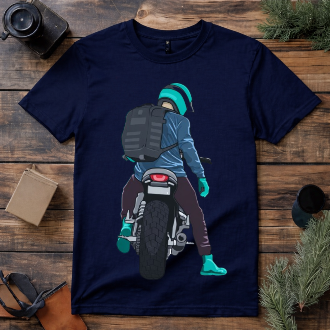 Modern Biker Rider T Shirt
