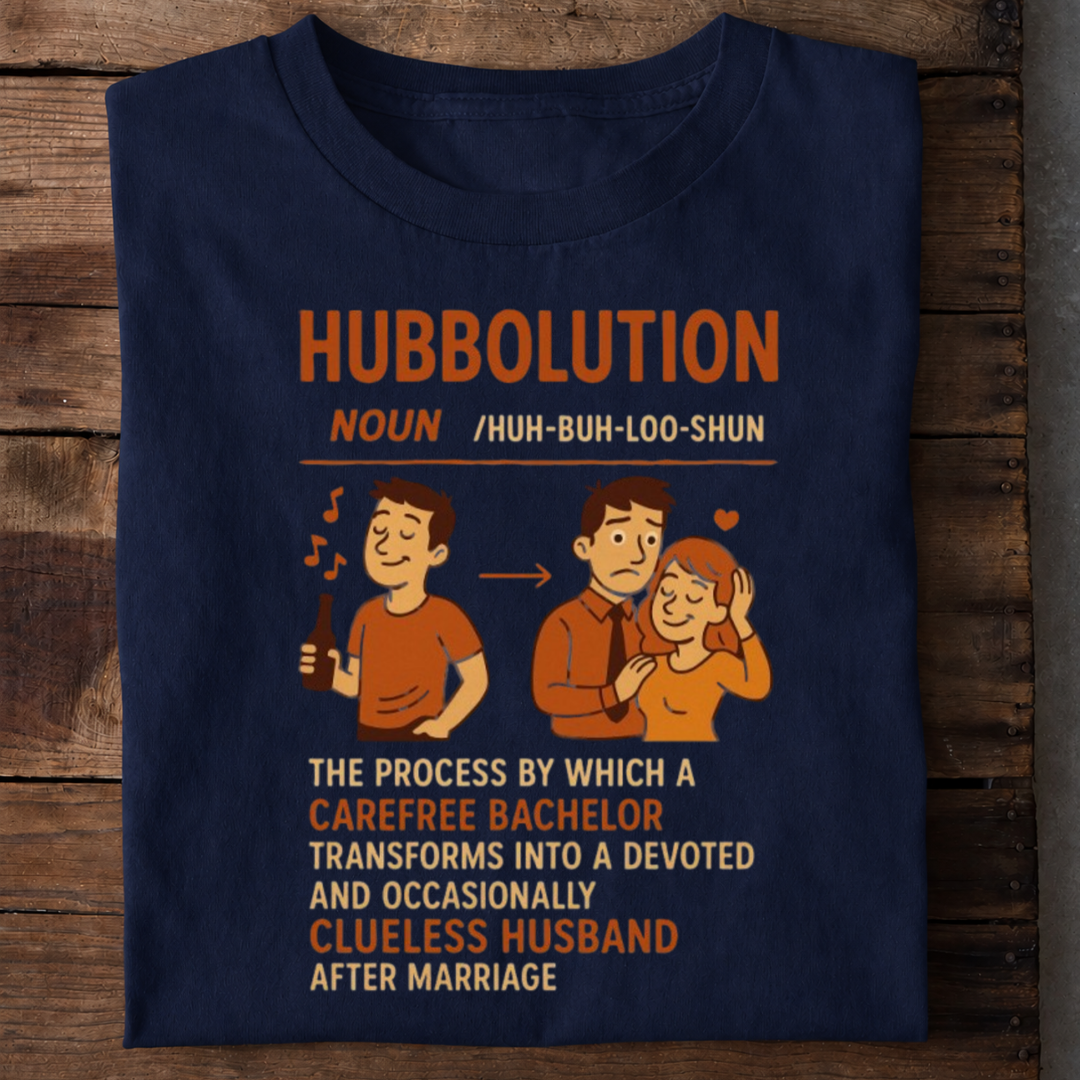 Hubbolution Funny Husband Premium Cotton T Shirt