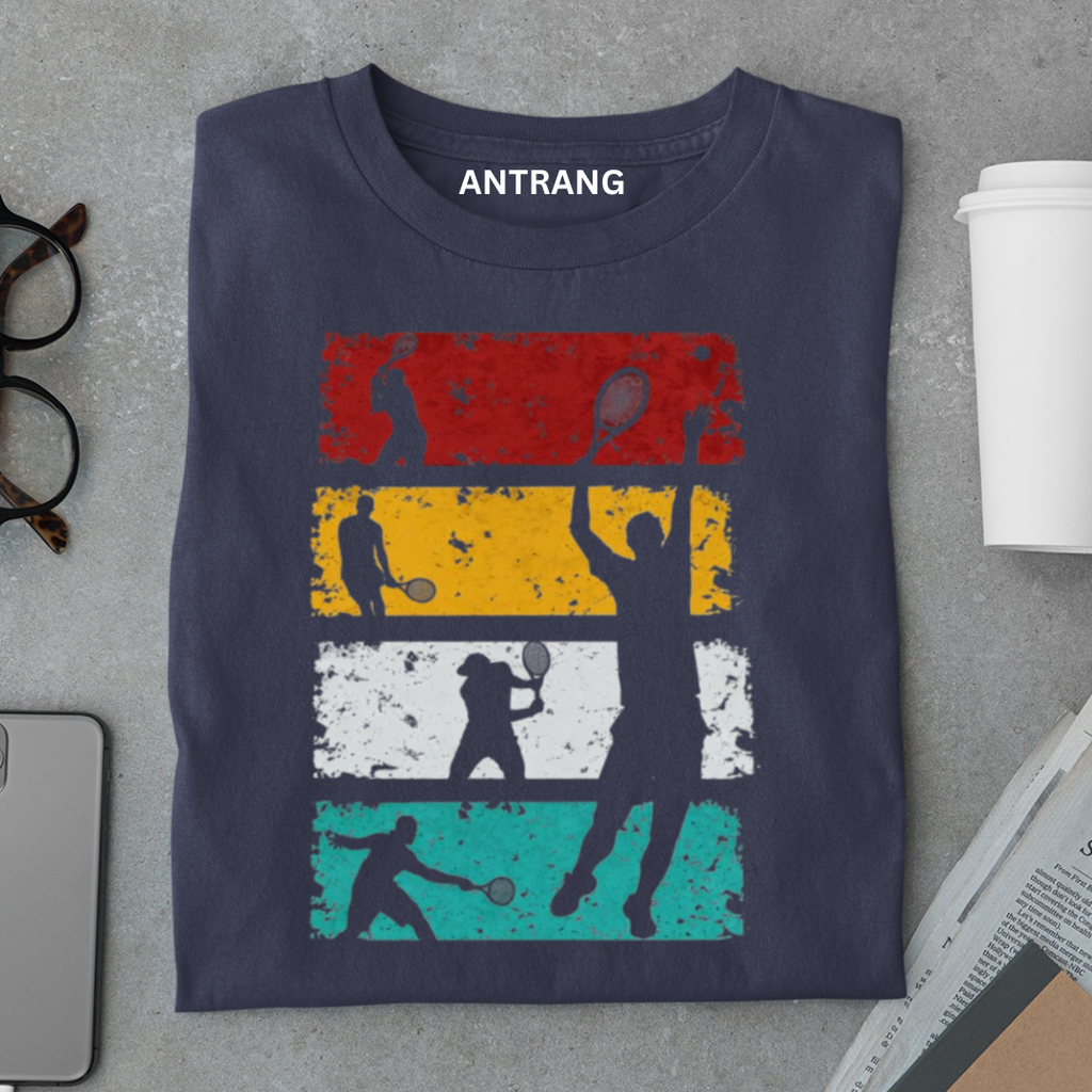 Vintage Tennis Player T Shirt