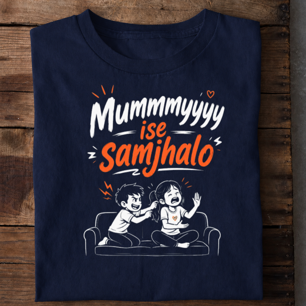Mummyyyy Ise Samjhalo Funny Brother Sister T Shirt