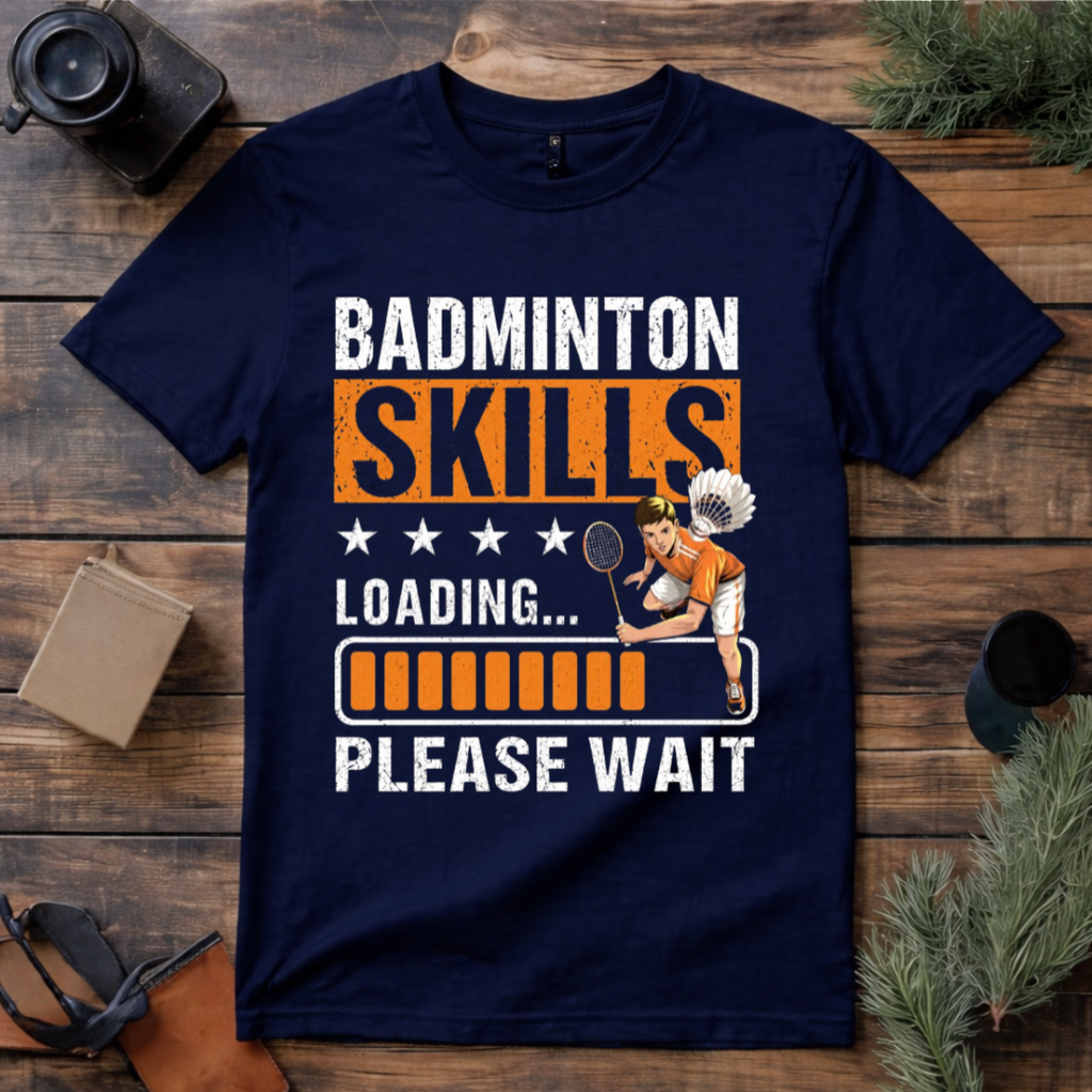 Badminton Loading Premium Cotton T Shirt