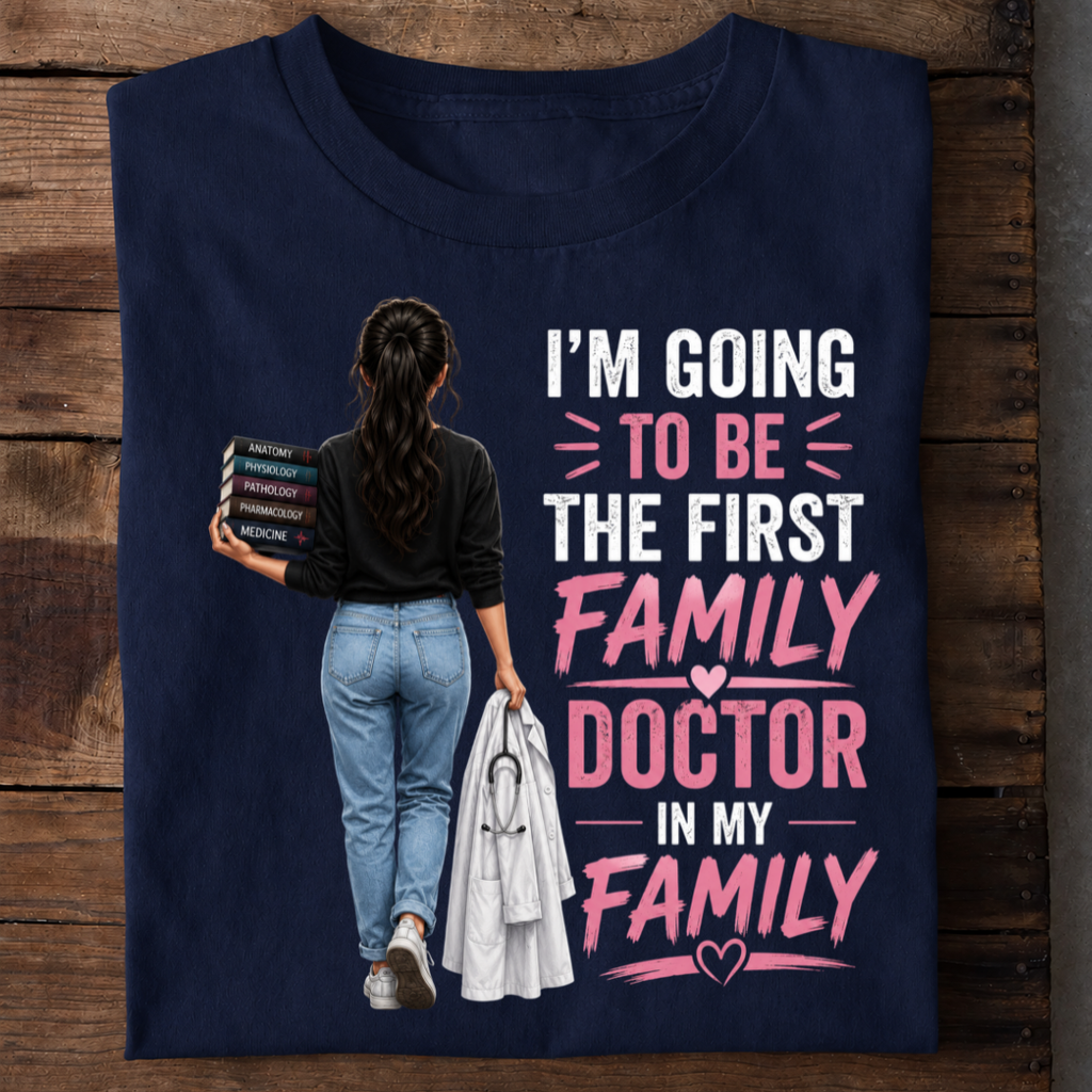 First Family Female Doctor Premium Cotton T Shirt