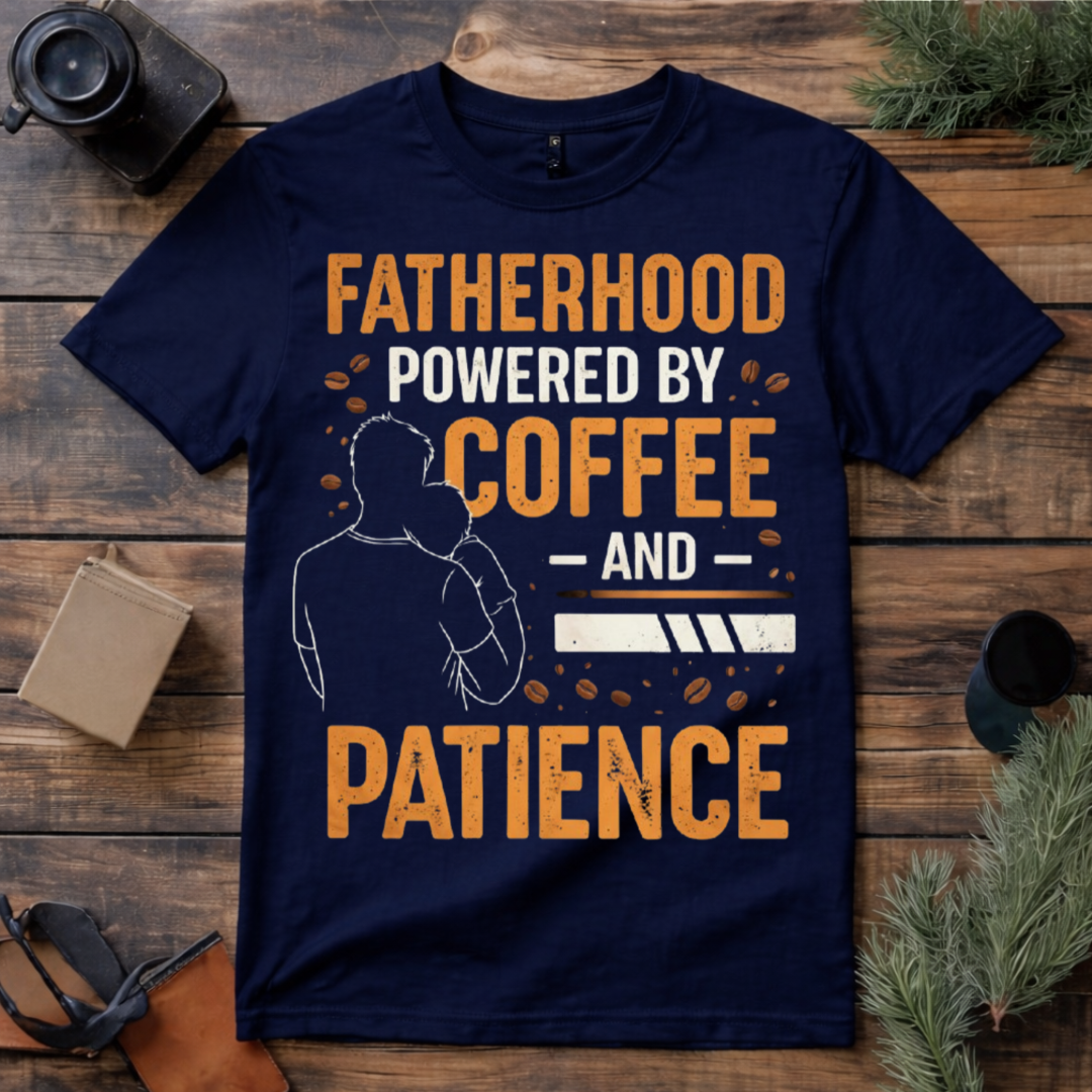 Fatherhood Powered by Coffee T Shirt