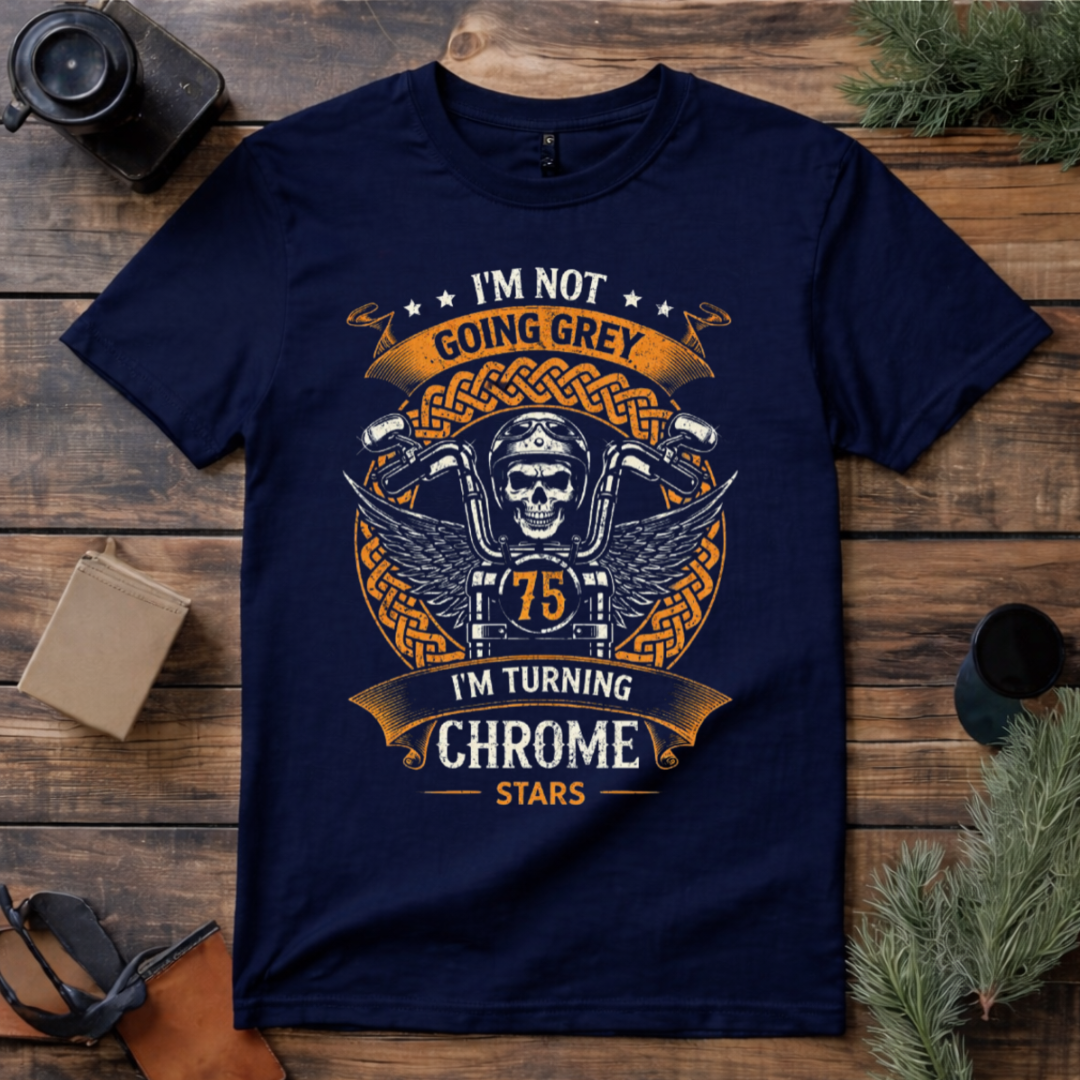 Turning Chrome Biker T Shirt