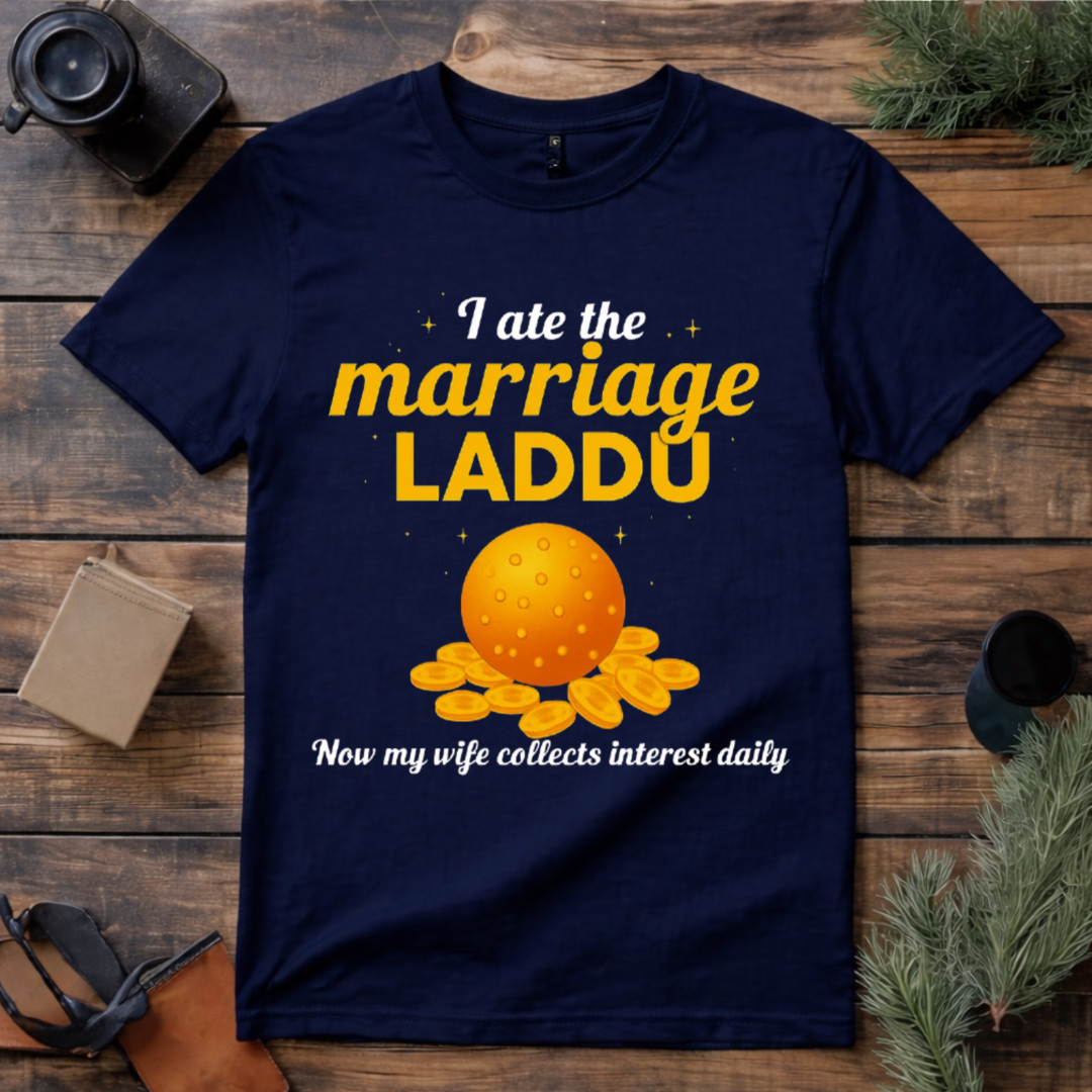 Marriage Laddu Funny Husband T Shirt