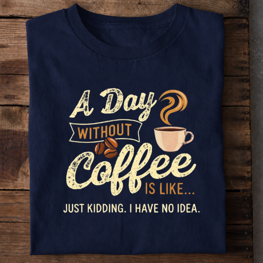 Day Without Coffee Premium Cotton T Shirt