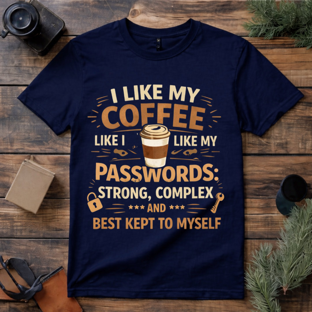 Strong Coffee Passwords T Shirt