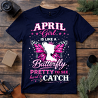 April Girl Butterfly T Shirt