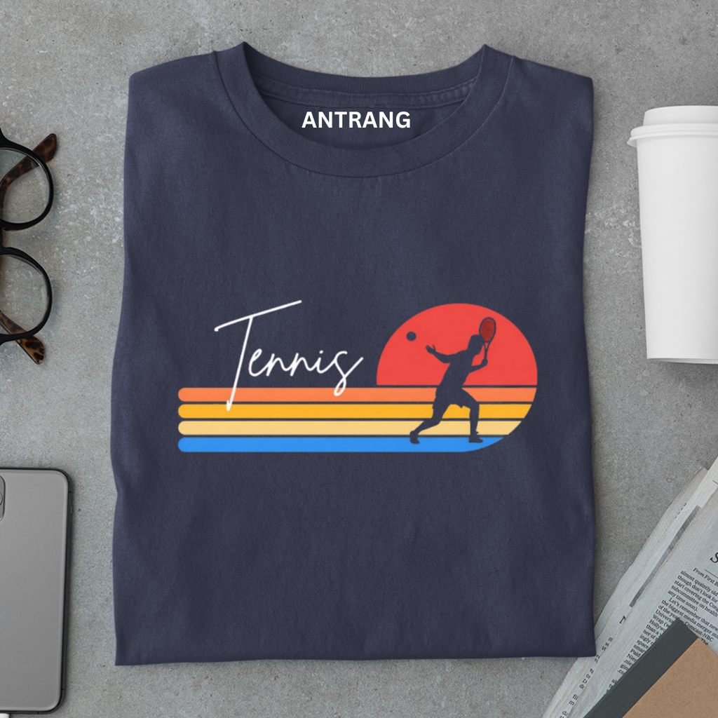 Retro Tennis Sunset T Shirt