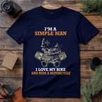 Simple Man Loves Motorcycle T Shirt