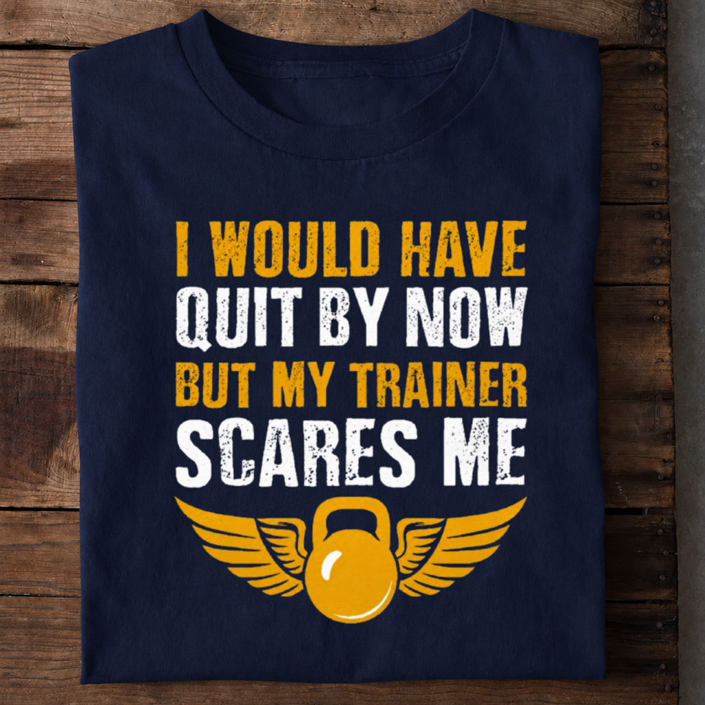 Trainer Scares Gym Premium Cotton T Shirt