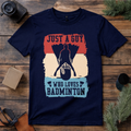 Guy Badminton Loves T Shirt