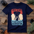 Guy Badminton Loves T Shirt