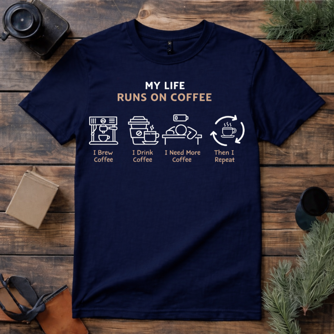 Life Runs on Coffee T Shirt