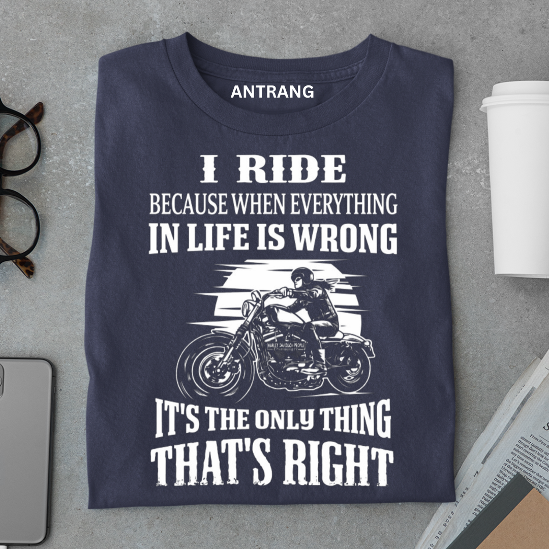 Riding Makes Life Right T Shirt