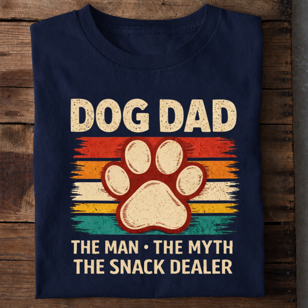 Dog Dad Snack Dealer Premium Cotton T Shirt