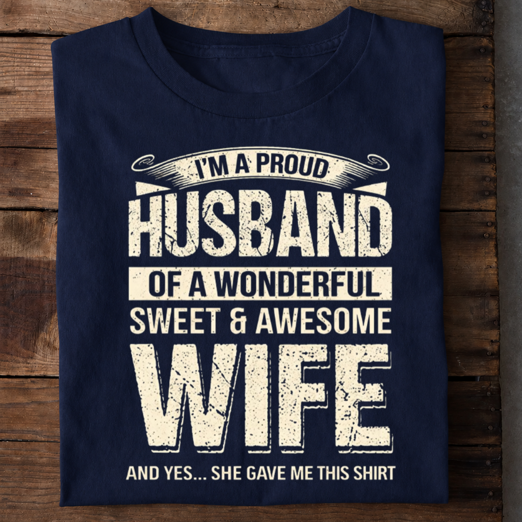 Proud Husband Premium Cotton T Shirt