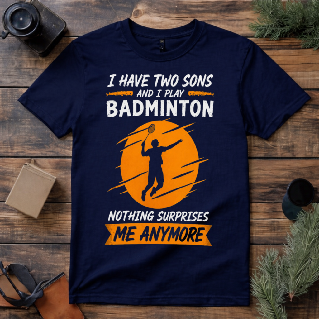 Badminton Dad Son T Shirt
