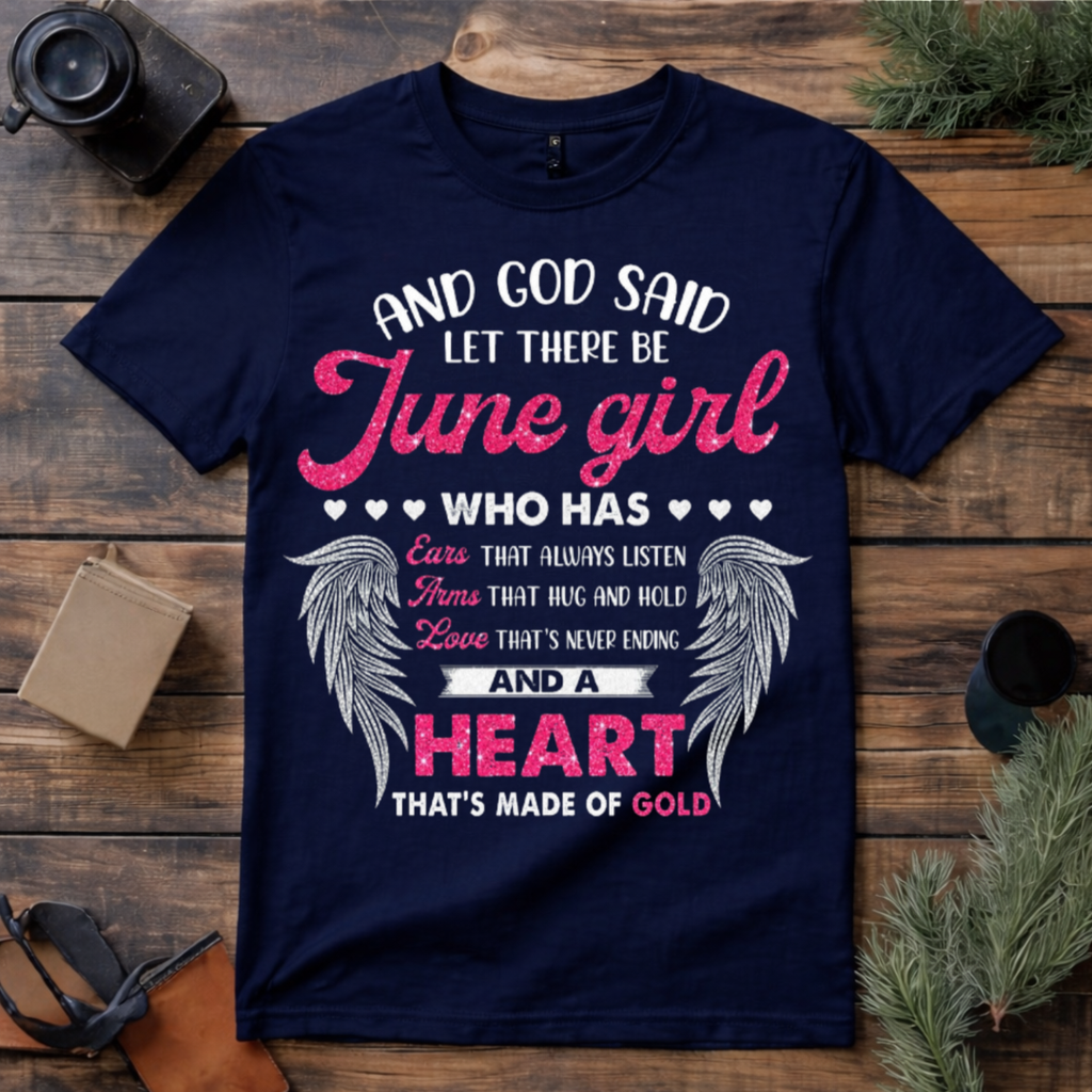 June Girl Heart of Gold T Shirt