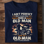 Old Man Biker Premium Cotton T Shirt