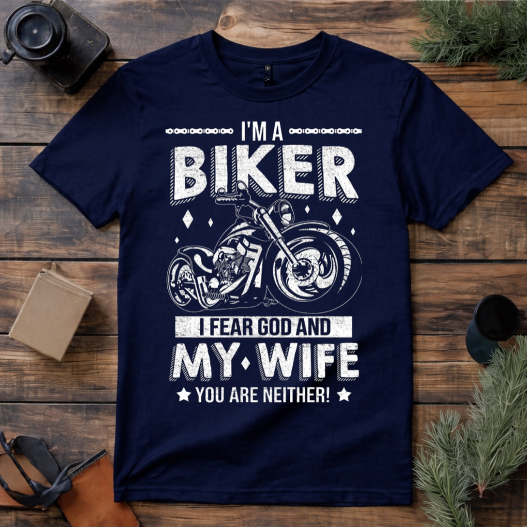 I Fear God and My Wife Biker T Shirt