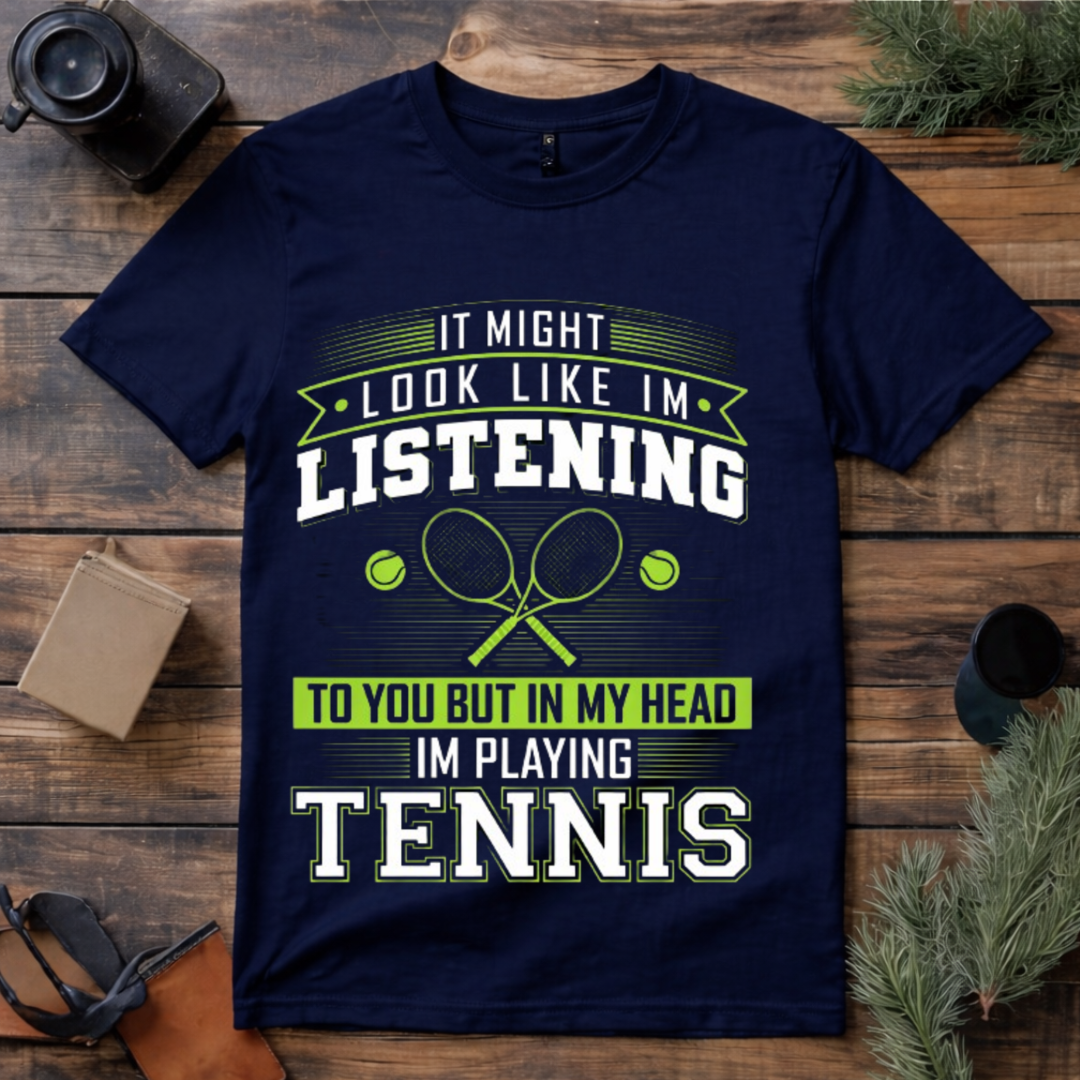 In My Head Playing Tennis T Shirt