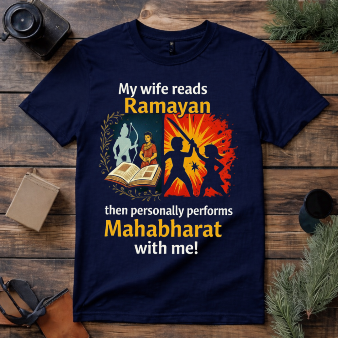 Ramayan Reader Mahabharat Wife T Shirt