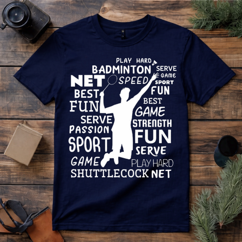 Badminton Fun Sport T Shirt