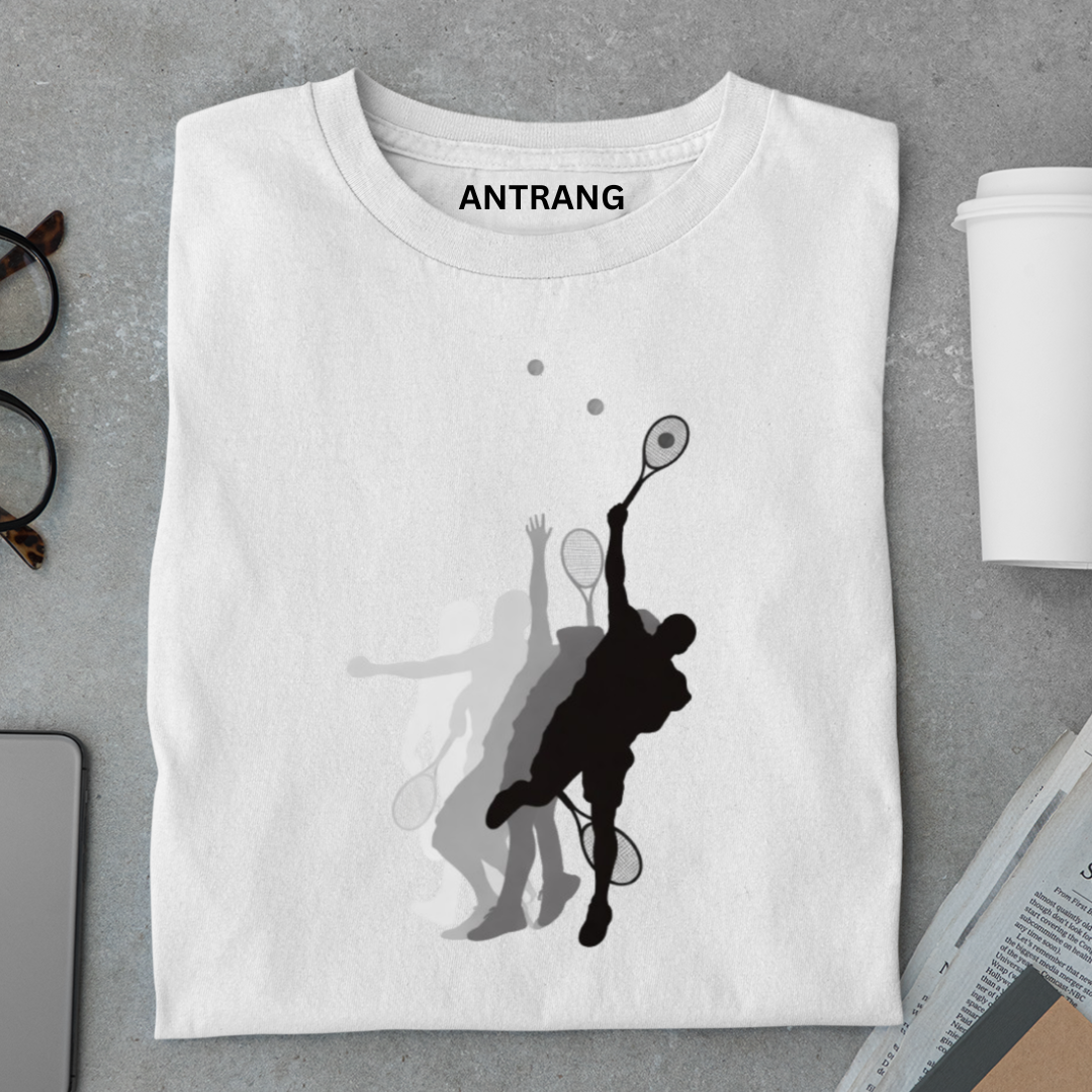 Tennis Serve Silhouette T Shirt
