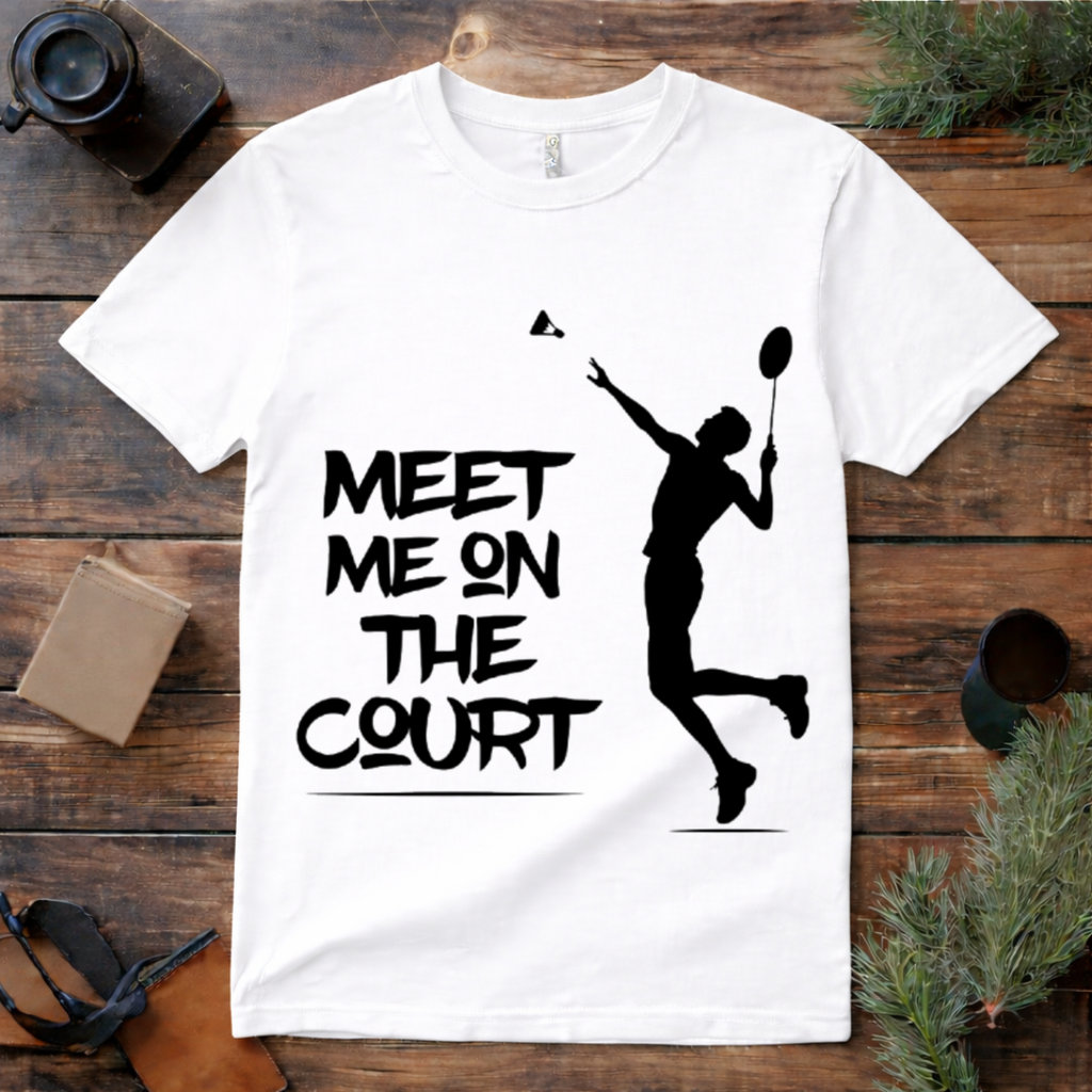 Meet Me on the Badminton Court T Shirt