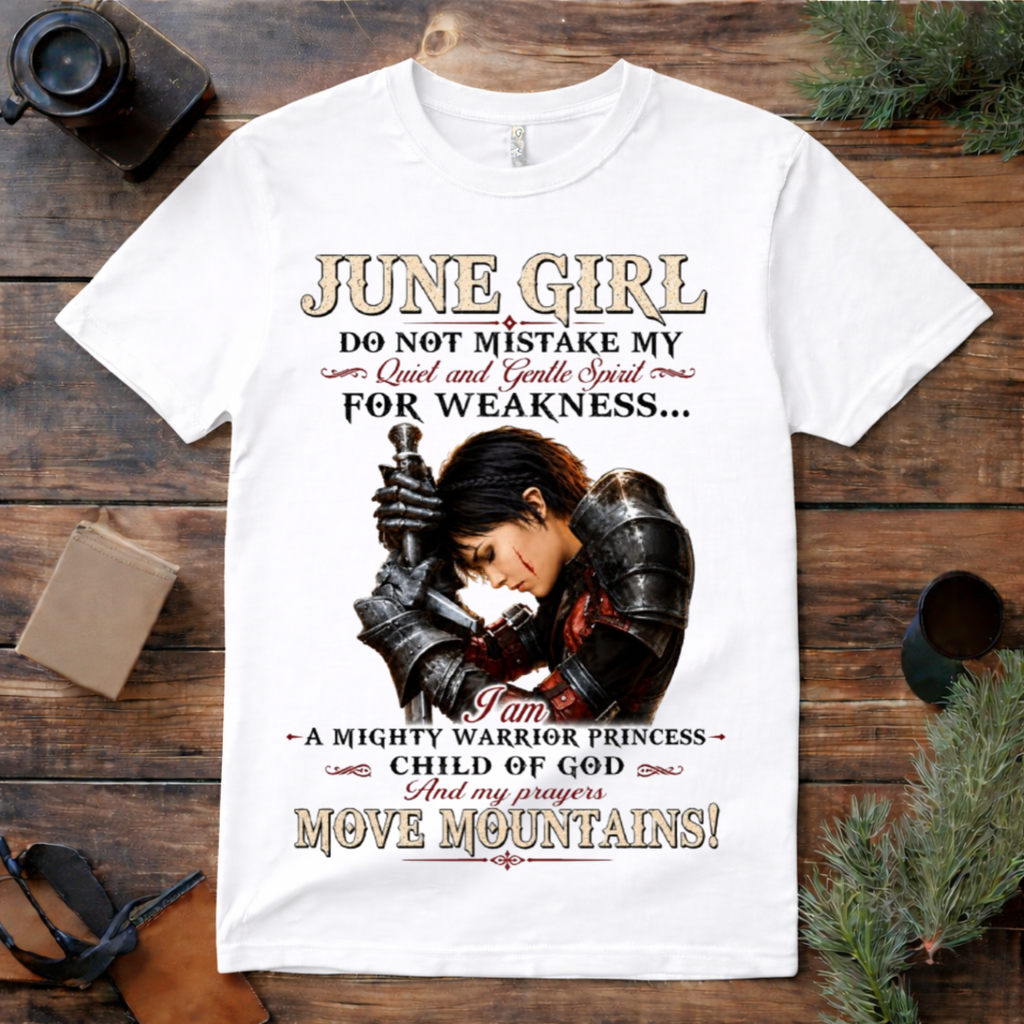 June Girl Warrior Princess T Shirt