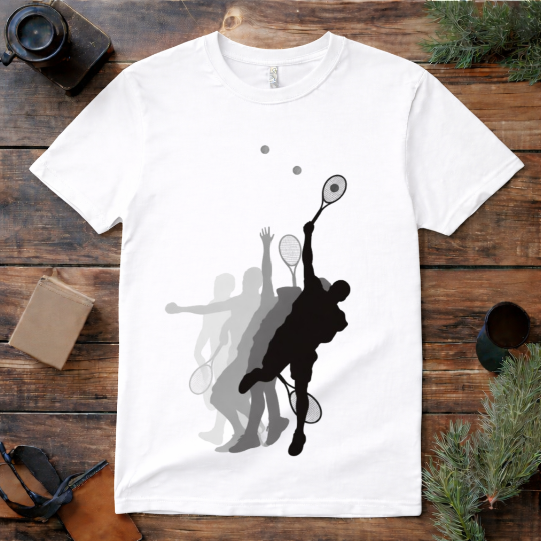 Tennis Serve Silhouette T Shirt