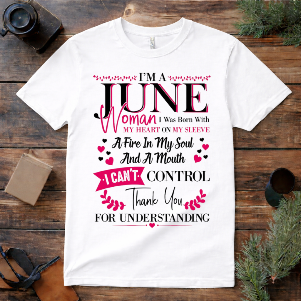 June Woman Fire in My Soul T Shirt
