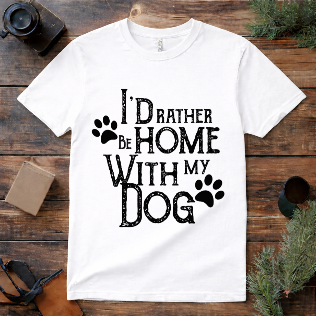 Rather Be Home with My Dog T Shirt