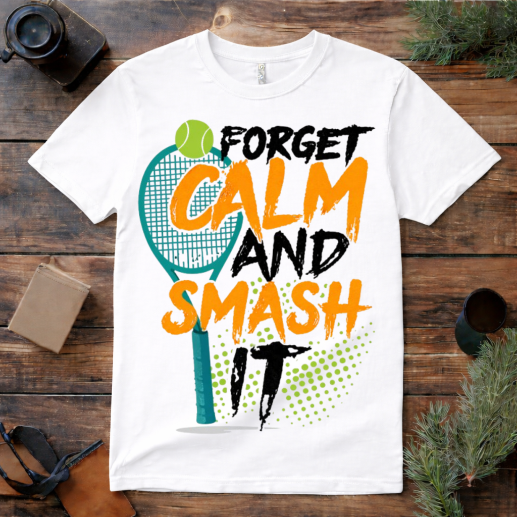 Forget Calm Smash Tennis T Shirt