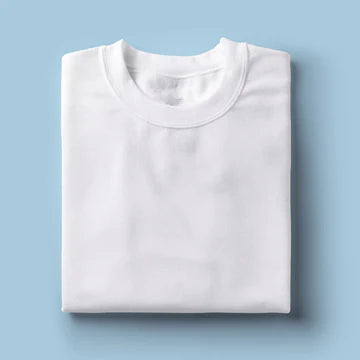 Premium Unisex White Cotton Round Neck T-Shirt