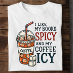Coffee Icy Book Spicy Premium Cotton T Shirt